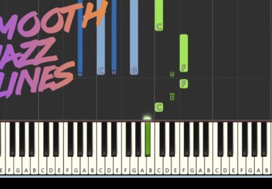 Learn smooth jazz lines C minor pentatonic (Easy) [Synthesia] (Piano tutorial)